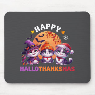 Mousepad Feliz Natal de Ação de Graças de Halloween HalloOb