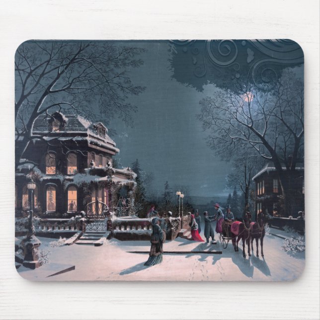 Mousepad Feliz Natal do vintage (Frente)
