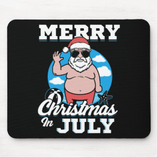 Mousepad Feliz Natal Em Julho Divertido Papai Noel