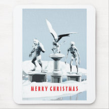 Feliz Natal. Esculturas de gelo monstruosas