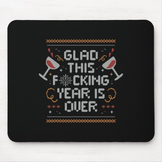 Mousepad Feliz Natal Este Ano Acabou - Ug Engraçado (Frente)