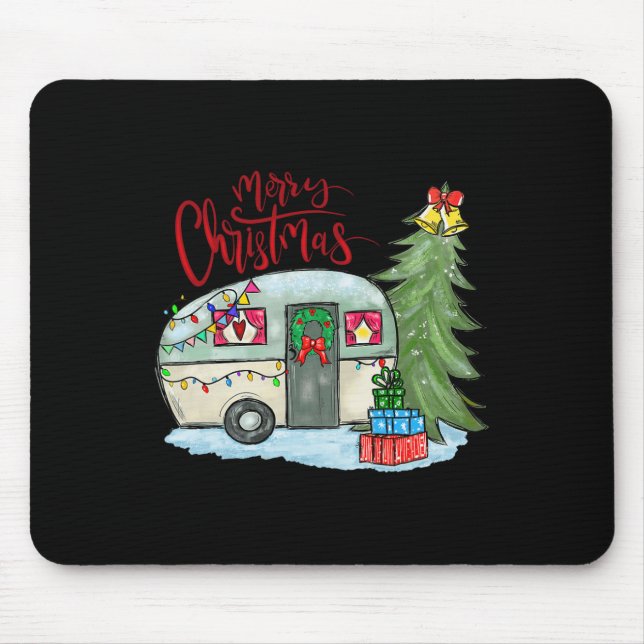 Mousepad Feliz Natal Feliz Acampante Diversão Vida de Acamp (Frente)
