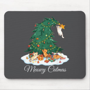 Mousepad Feliz Natal Gatinho Árvore de Natal Natalzao Papai