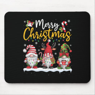 Mousepad Feliz Natal Gnomos Amantes da Família Xmas Mulhere