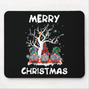 Mousepad Feliz Natal Gnomos Divertidos Homens da Família Xm