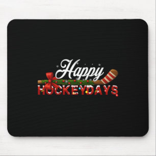 Mousepad Feliz Natal Hockeydays Jogador de Hóquei no Gelo E