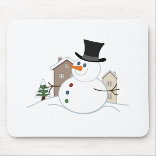 Mousepad Feliz Natal Ilustração de Neve