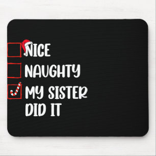 Mousepad Feliz Natal Irmã Bela Fez Isso Família Xmas B