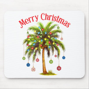 Mousepad Feliz Natal Palm Tree Light Havaiana Tropical
