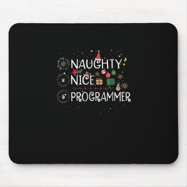 Mousepad Feliz Natal | Programador malvado (Frente)