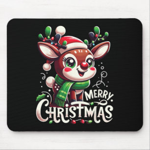 Mousepad Feliz Natal Reindeer Árvore Luzes Xmas Família M