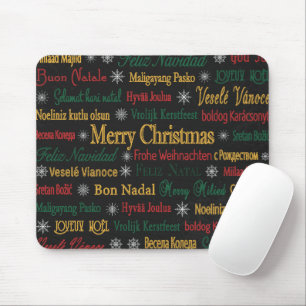 Mousepad Feliz Natal Saudações em Diferentes Línguas