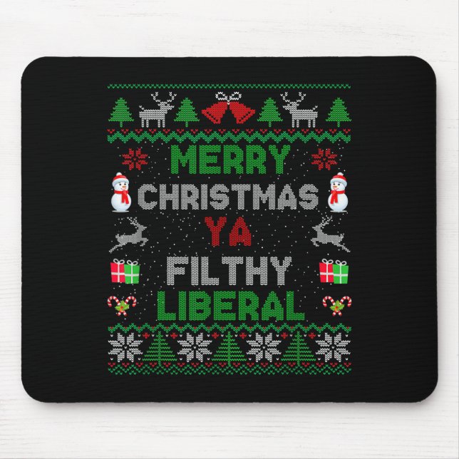 Mousepad Feliz Natal Seu Liberal Imundo Malha Feia _1  (Frente)
