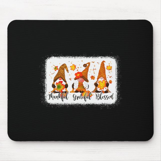Mousepad Feliz Obrigado de outono dos Gnomos, abençoados e  (Frente)