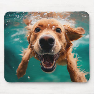 Mousepad Feliz Ouro Retriever Nadando Embágua