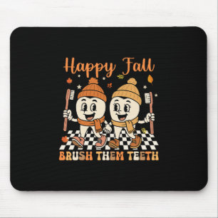 Mousepad Feliz Outono Escove Os Dentes Dentista Odontologia