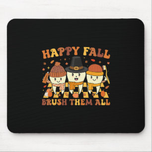 Mousepad Feliz Outono Escove Os Dentes Dentista Odontologia