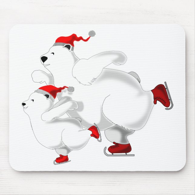 Mousepad Feliz Pad de Mouse de Ursos de Natal (Frente)