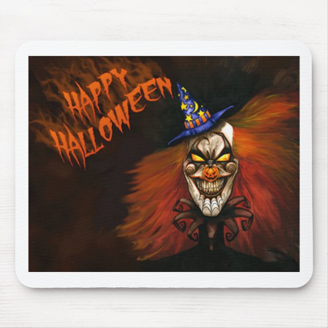 Mousepad Feliz Palhaço Assustador do Halloween (Frente)