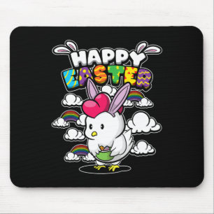 Mousepad Feliz Páscoa - Animais da Páscoa - Frango Disfarça