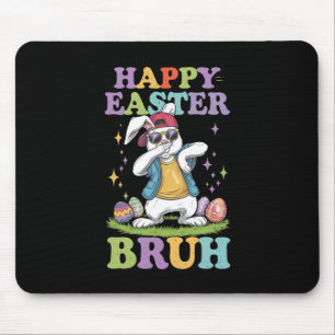 Mousepad Feliz Páscoa Cara Funny Dabbing Bunny Rabbit Bro