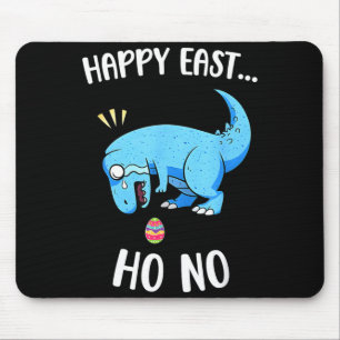 Mousepad Feliz Páscoa oh não divertido trex dinossauro meni