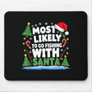 Mousepad Feliz Peixesmo Peixe Divertido Papai Noel Pé Grand