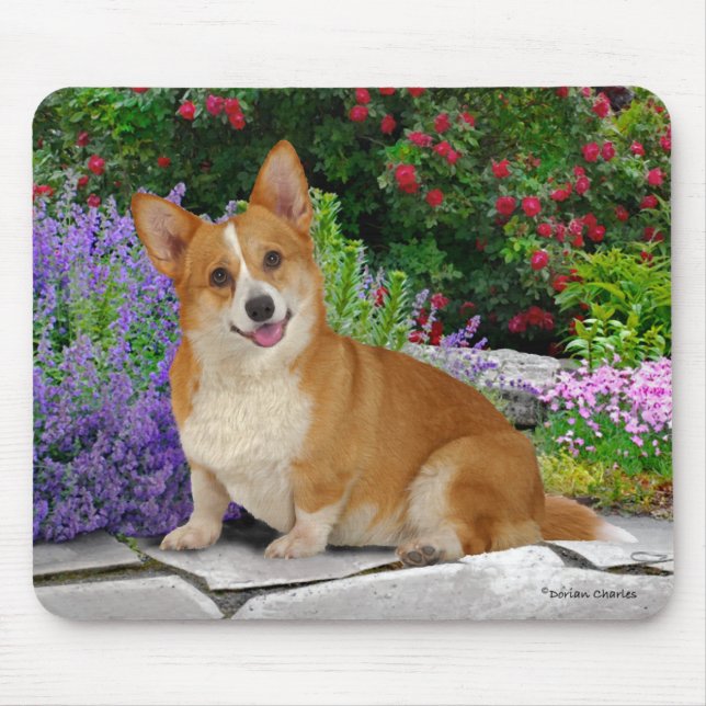 Mousepad "Feliz pequeno Corgi" (Frente)