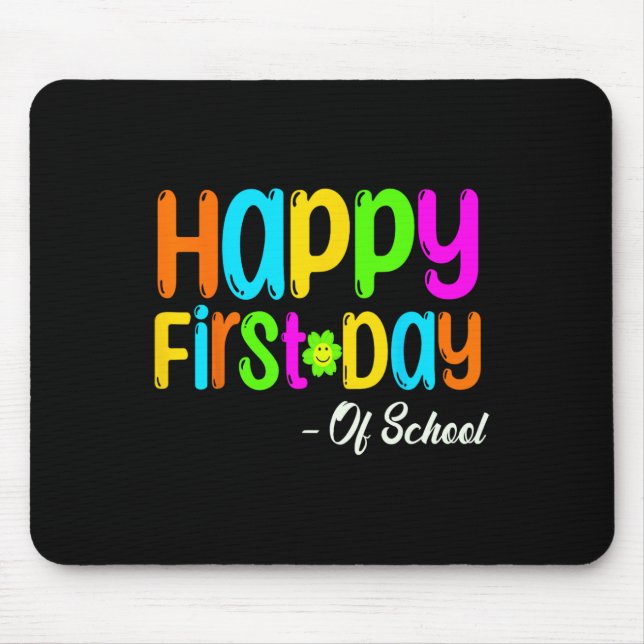 Mousepad Feliz Primeiro Dia De Professor De Volta À Escola (Frente)