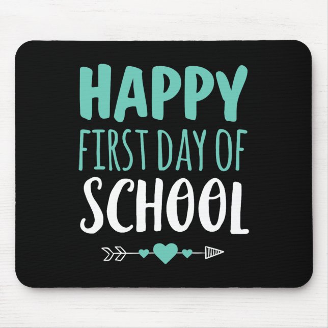 Mousepad Feliz Primeiro Dia de Professora Estudante Seta C (Frente)