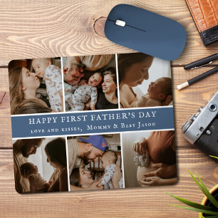 Mousepad Feliz Primeiro Dia dos Pais Colagem de Fotos Perso