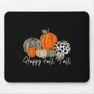 Mousepad Feliz Queda Homens Pumpkin Leopard Cute A