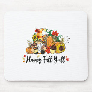 Mousepad Feliz Queda Todos Vocês Gnomo Leopard Pumpkin Autu