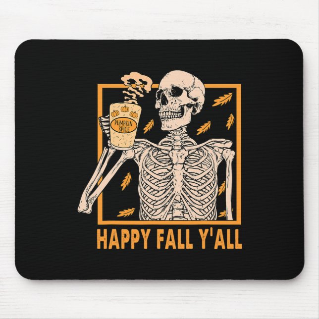 Mousepad Feliz Queda Yall Women Halloween Skelipkin (Frente)
