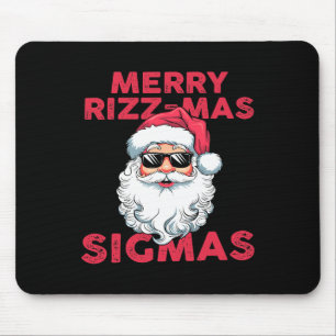 Mousepad Feliz Rizz Mas Sigmas Engraçado Papai Noel Natal