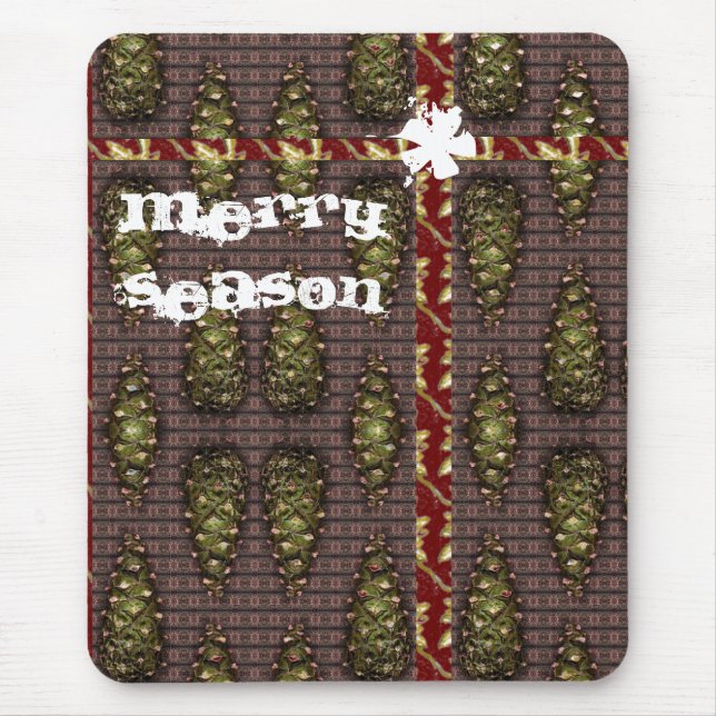 Mousepad Feliz Season Pine Cone Mousemat (Frente)