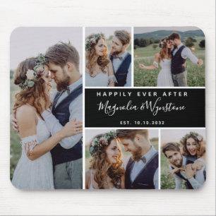 Mousepad Feliz Sempre Após O Casamento De Colagem De Fotos