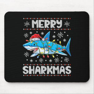 Mousepad Feliz Sharkmas Sharkmas Papais noeis de Natal Feia