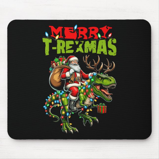 Mousepad Feliz T-rexmas Natal Xmas T Rex Dinossaur Lover (Frente)