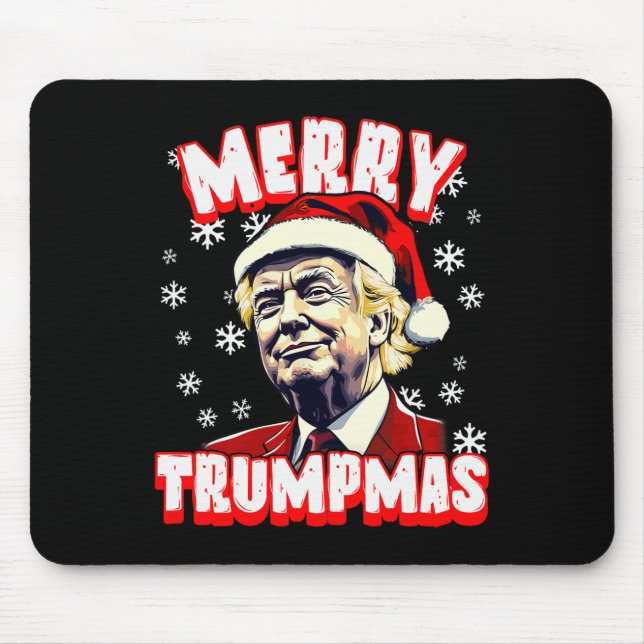 Mousepad Feliz Trumpmas Papais noeis de Trump de Natal Trum (Frente)