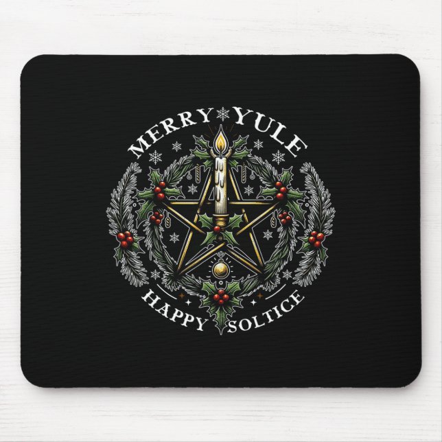 Mousepad Feliz Yule &amp; Solstício Feliz (Frente)