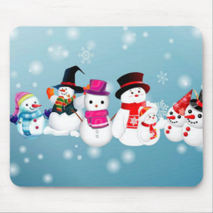 Mousepad Felizes Feriados Snowmen