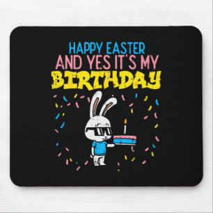 Mousepad Felz pascoa Aniversário Festa de Bolo Coelho Boys 