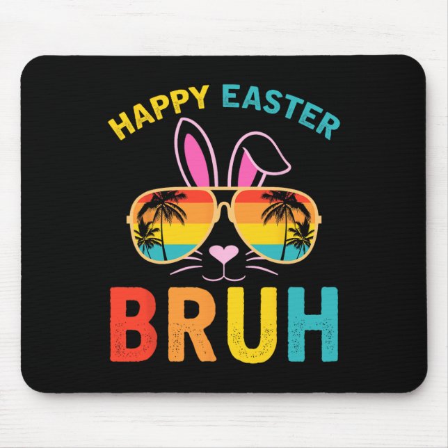 Mousepad Felz pascoa Bruh Camisa Bruh Meme Engraçado Dizend (Frente)