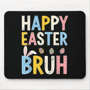 Mousepad Felz pascoa Bruh Meme Engraçado Bunny Bro Adolesce