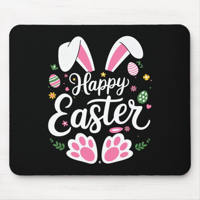 Mousepad Felz pascoa Coelhinha Páscoa Ovina Páscoa Quadrado (Frente)