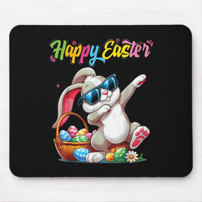 Mousepad Felz pascoa De Páscoa Engraçado Para Rapazes G (Frente)
