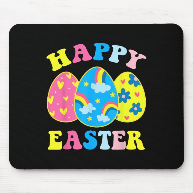 Mousepad Felz pascoa Dia Engraçado Caça Ao Ovo Coelhinho Da (Frente)
