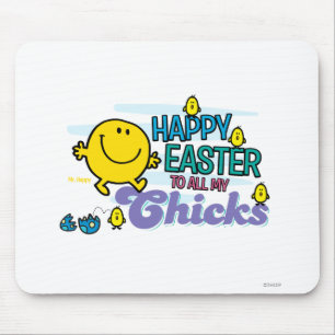 Mousepad Felz pascoa do Sr. Feliz a todos meus pintinhos