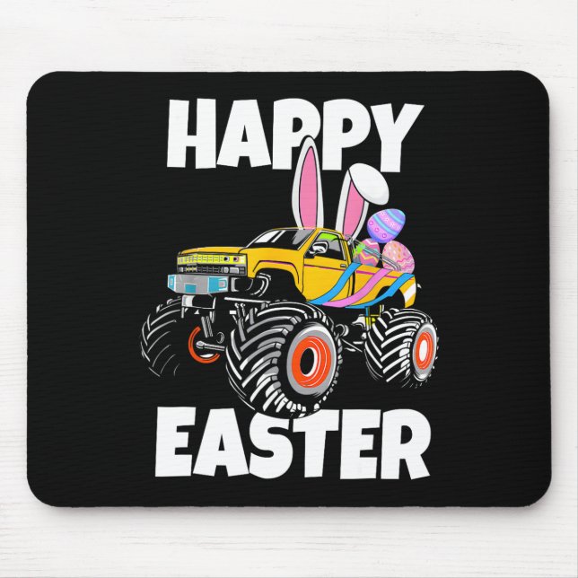 Mousepad Felz pascoa Monstro De Ovos De Páscoa De Caminhão (Frente)